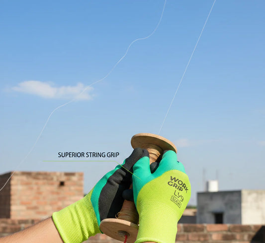Kite Flying Safety Gloves Cut Resistant Dor Protection Gloves for Basant Anti Cut Fly Guda Patang Pina Hand Safety Anti Slip Protect Your Hand and Fingers From Cut